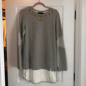 Embellished sweatshirt dress